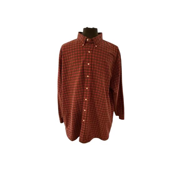 Polo Ralph Lauren 3XB Big Button Down Dress Shirt Classic Fit Red Black Plaid - Picture 2 of 7